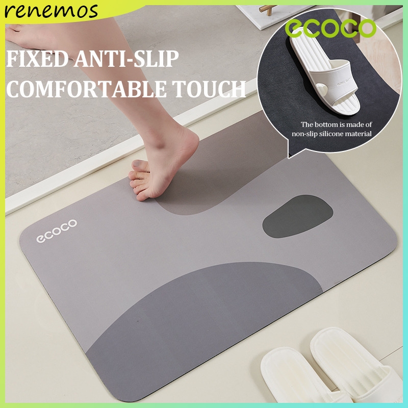 Ecoco Diatom Mud Floor Mat Bathroom Quick-Drying Non-Slip Floor Mat 4 ...