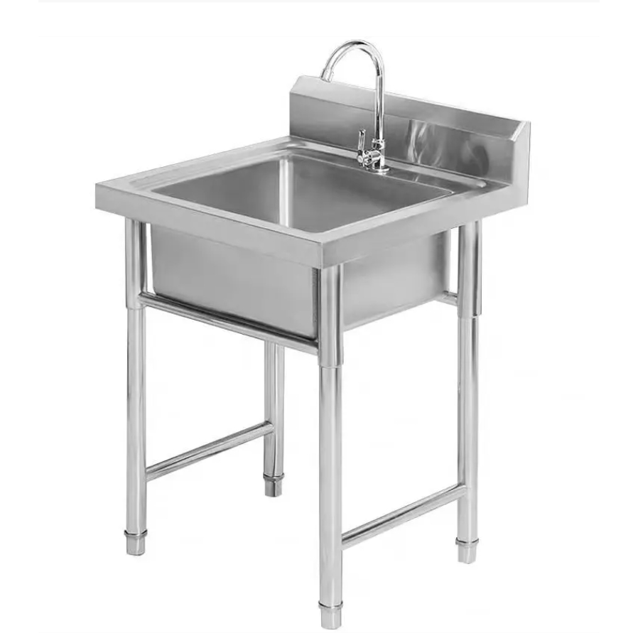 50x50 Sink with stand / 304 stainless Kitchen sink with stand / Commercial Stainless steel sink ...