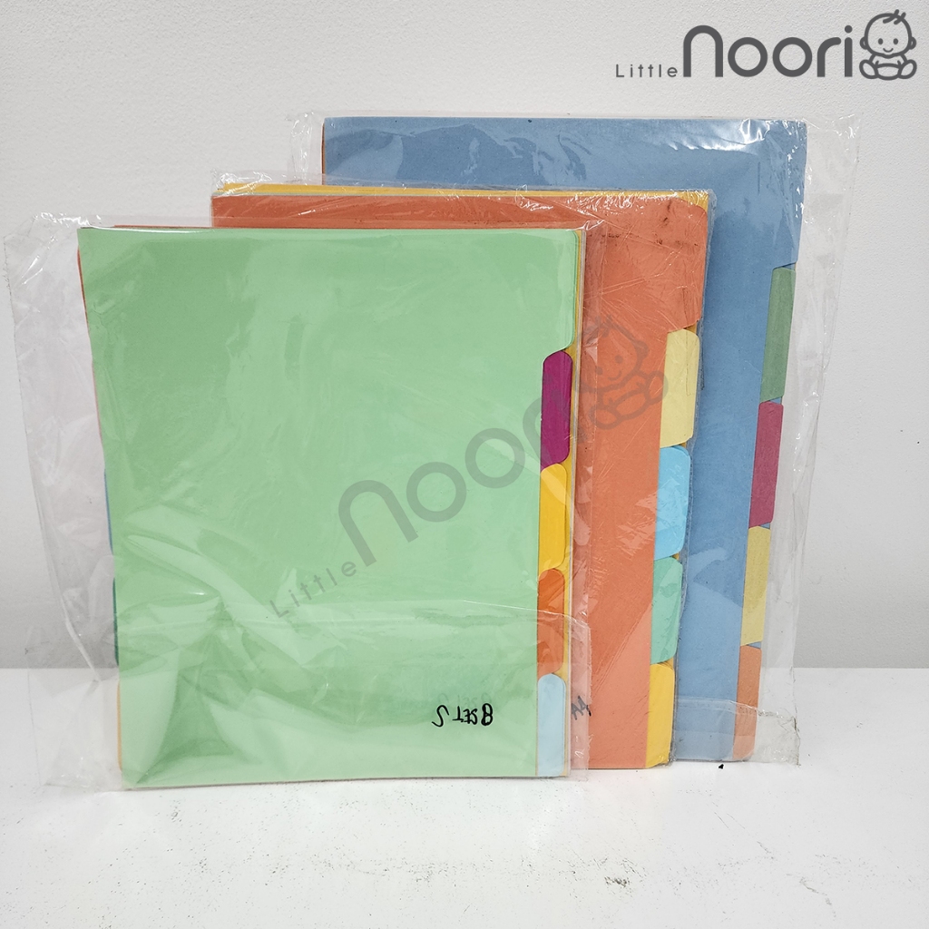 File Divider Short Long White Colored 5 Tabs/Set | Shopee Philippines