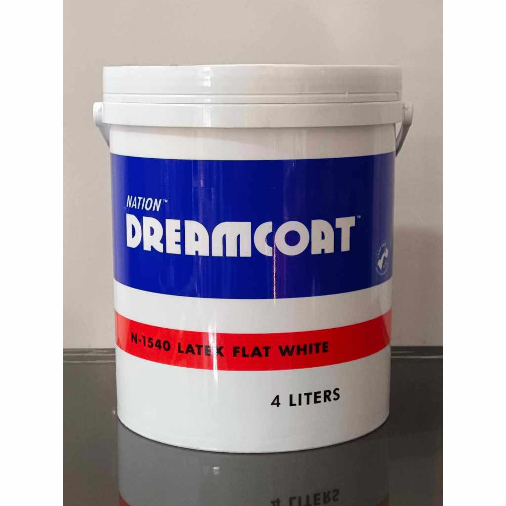 DREAMCOAT FLAT LATEX AND GLOSS WHITE 4 LITERS / 1 GALLON | ACRYLIC ...