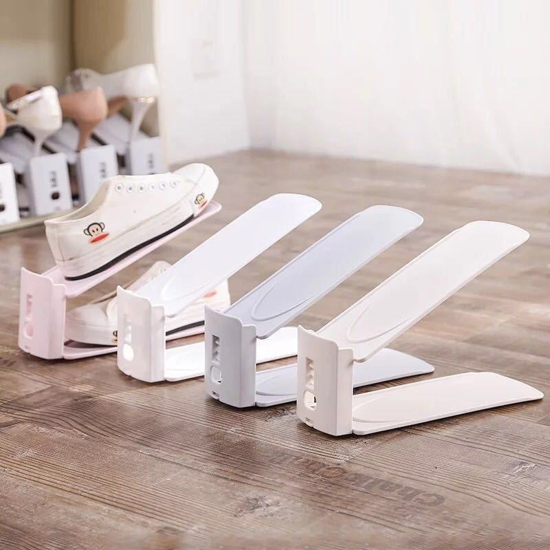 Simple shoe storage rack Upper and lower two-layer slippers rack save ...