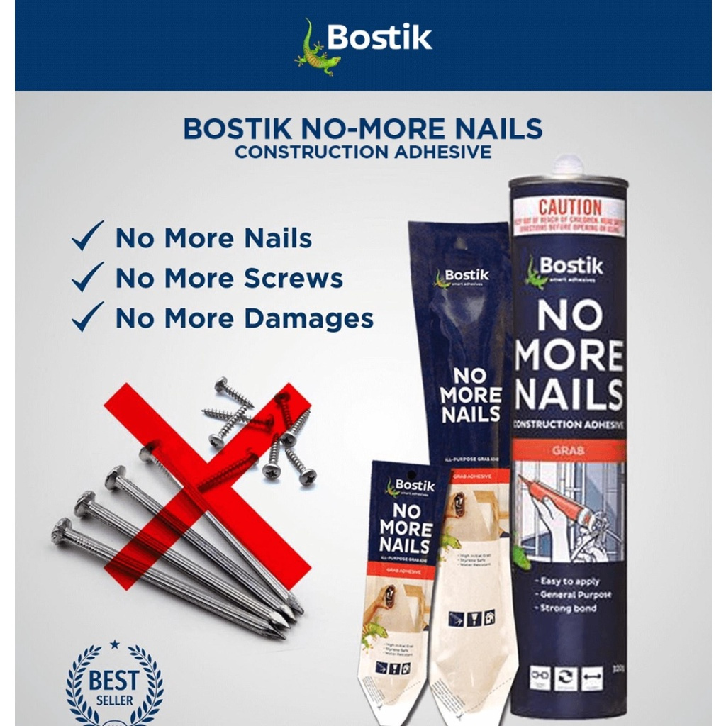 Original Bostik No More Nails (100g and 300g) | Shopee Philippines