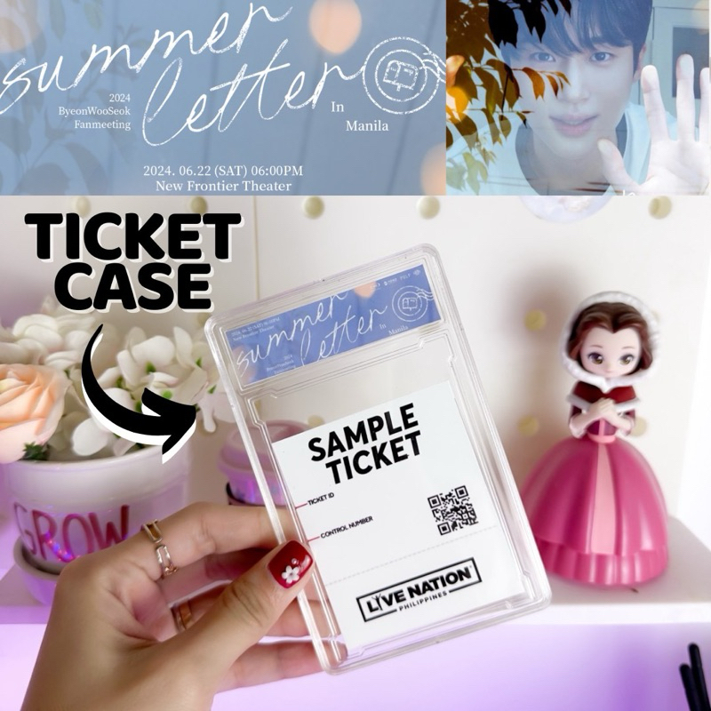 BYEON WOO SEOK Fanmeet Ticket Frame Ticket Case Acrylic Ticket Holder ...