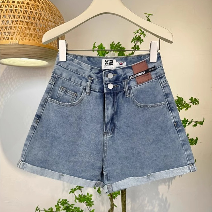 Skort Korean Sexy Denim High Waist Sexy A-Line Mini Skirt with Short ...