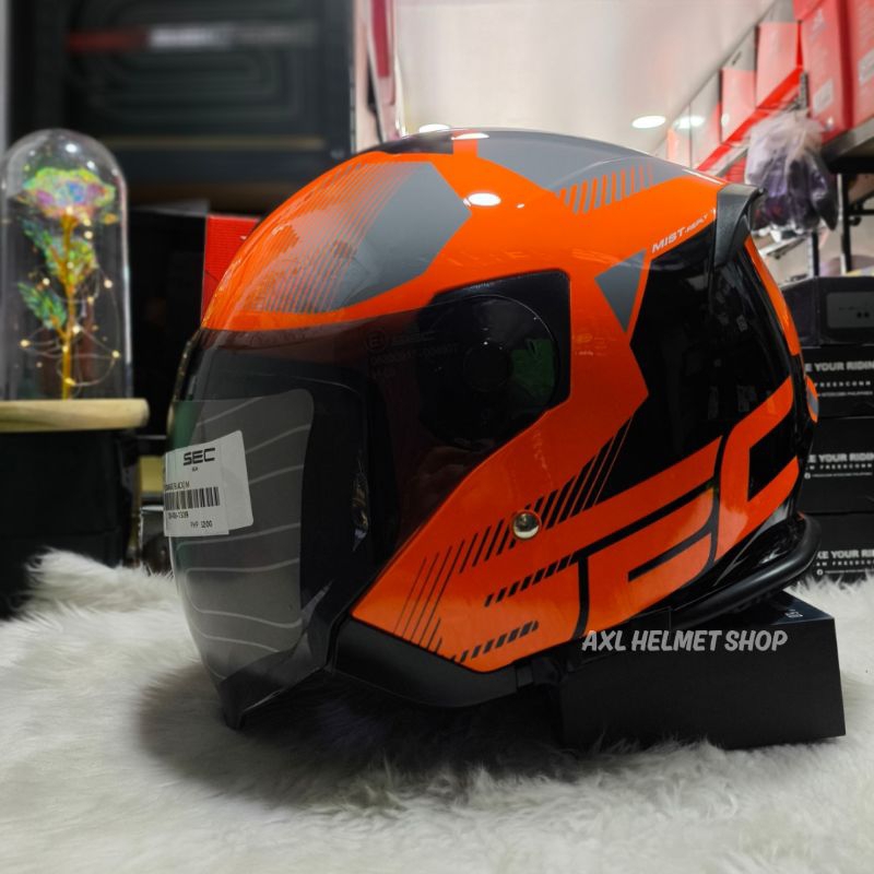 SEC Mist Halfface Dual Visor Helmet w extra lens | Shopee Philippines
