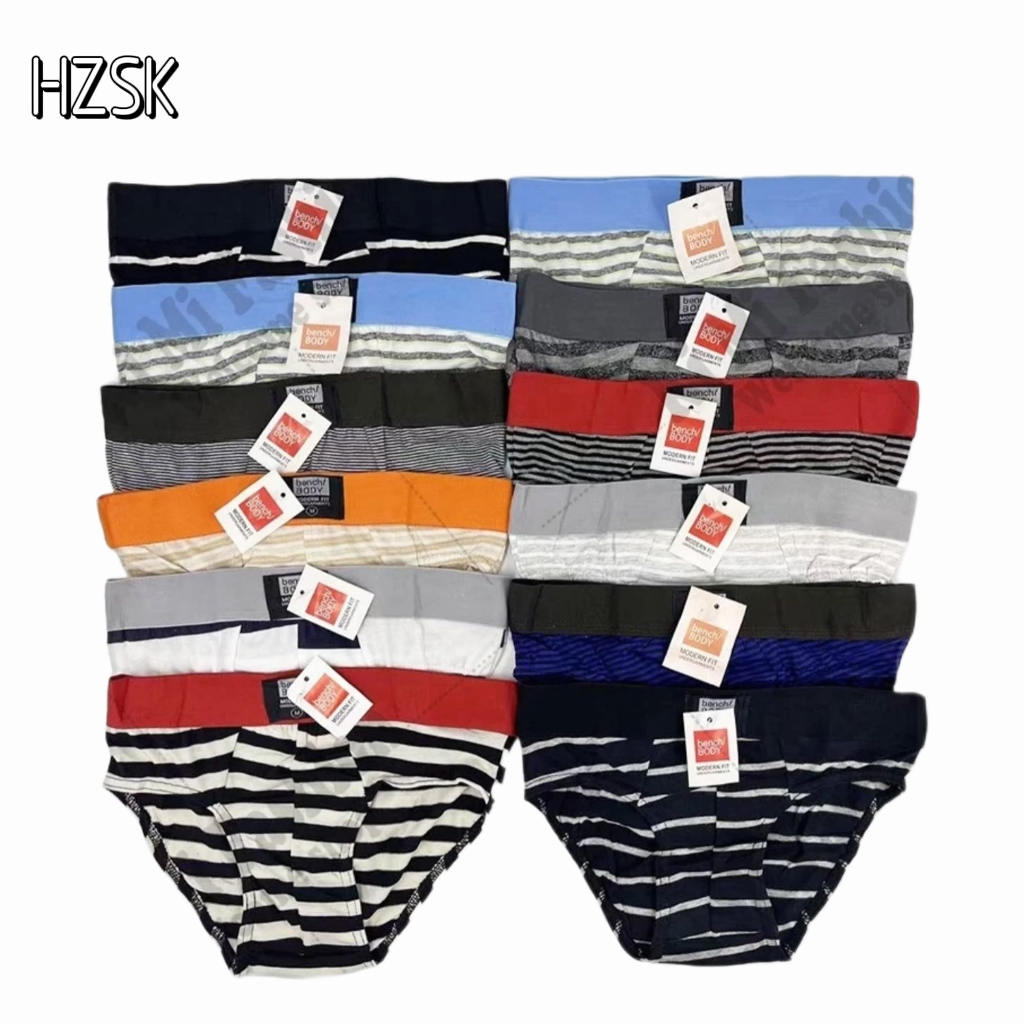SALE Bench body Men's High Quality Underwear Cotton Stripe Briefs New ...