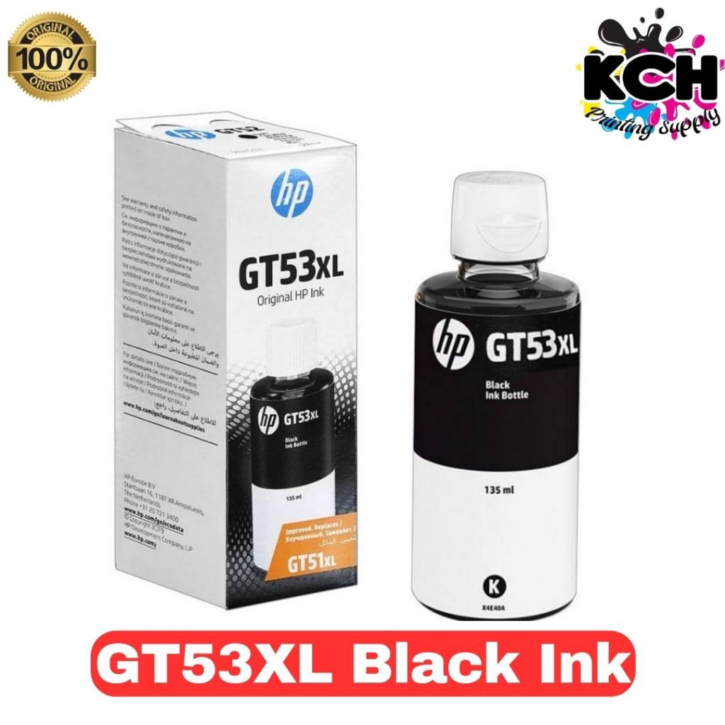 ORIGINAL HP GT53XL 135-ml Black Ink Bottle | Shopee Philippines