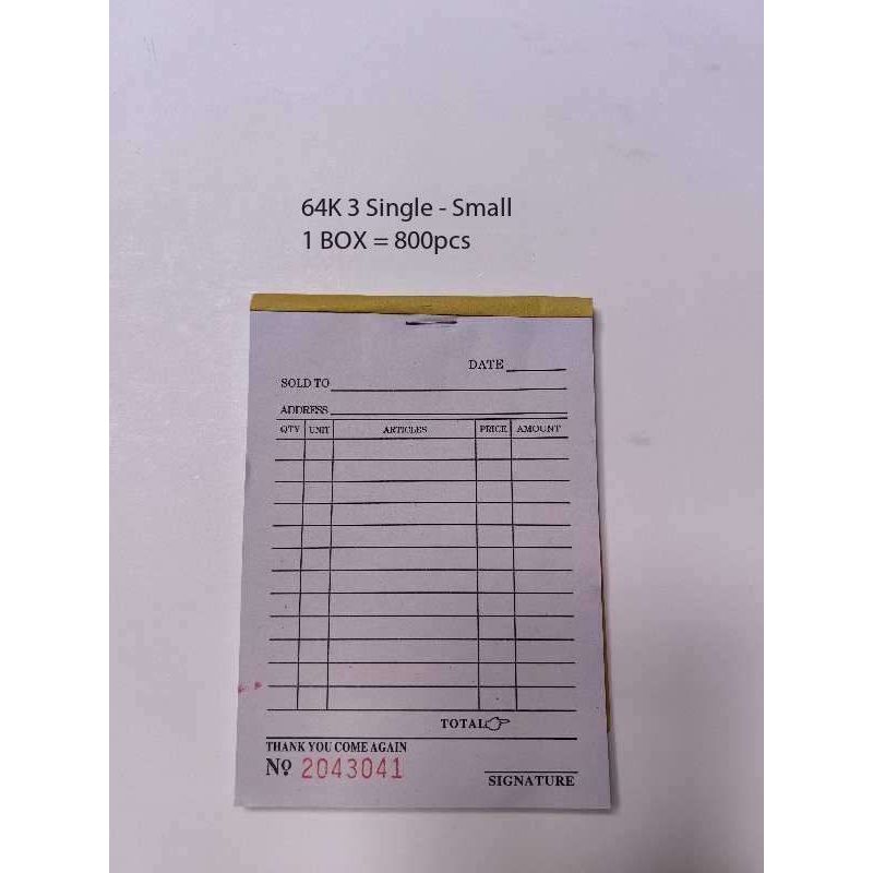 Delivery Receipt Resibo With Carbon Paper Thickened Carbonized Business ...