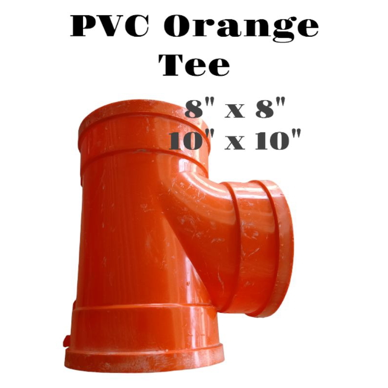 PVC Orange TEE BIO Big sizes 8" x 6", 8" x 8", 10" x 10", 10" x 8