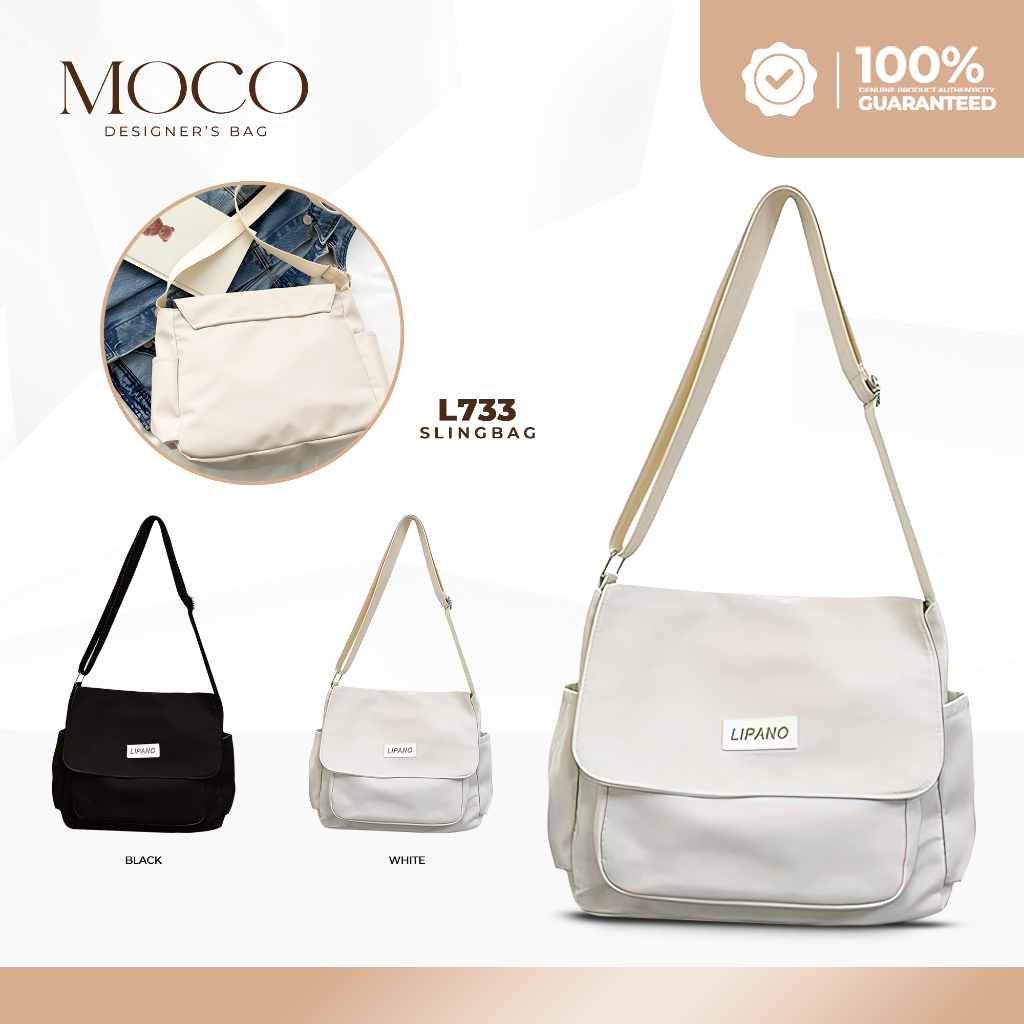 Moco Bags School Bag Korean Shoulder Sling Bag For Women Student Casual Large Messenger Bags L733 Shopee Philippines