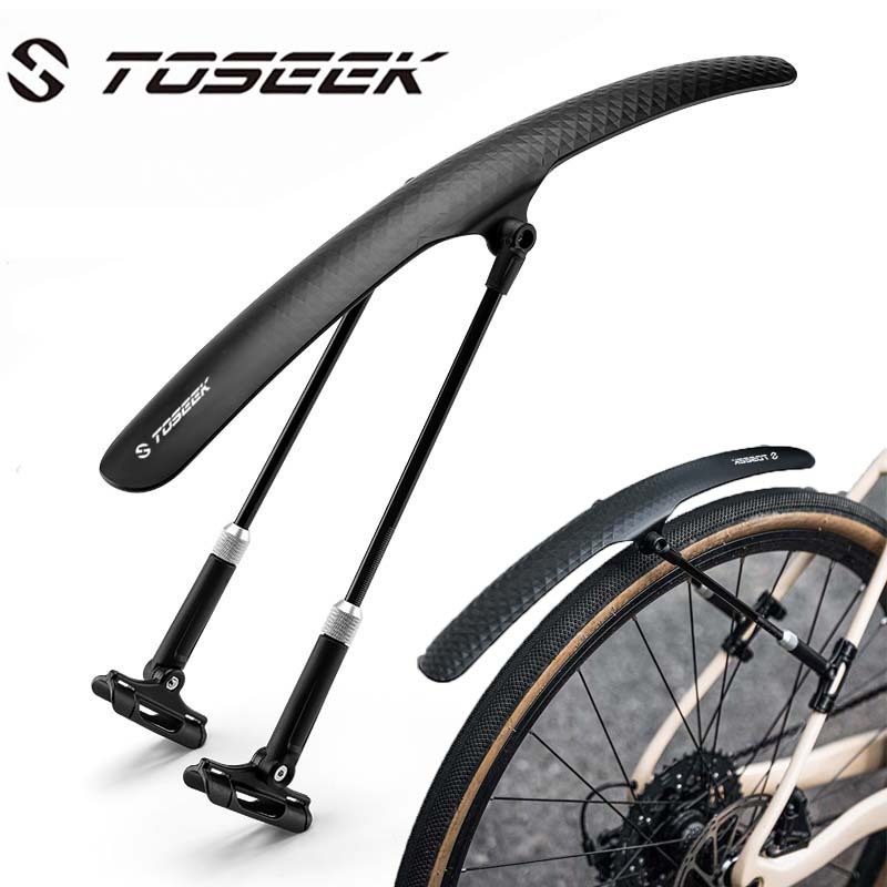 TOSEEK Road Bike Fender Deflector Quick Release Front Rear Mudguard ...