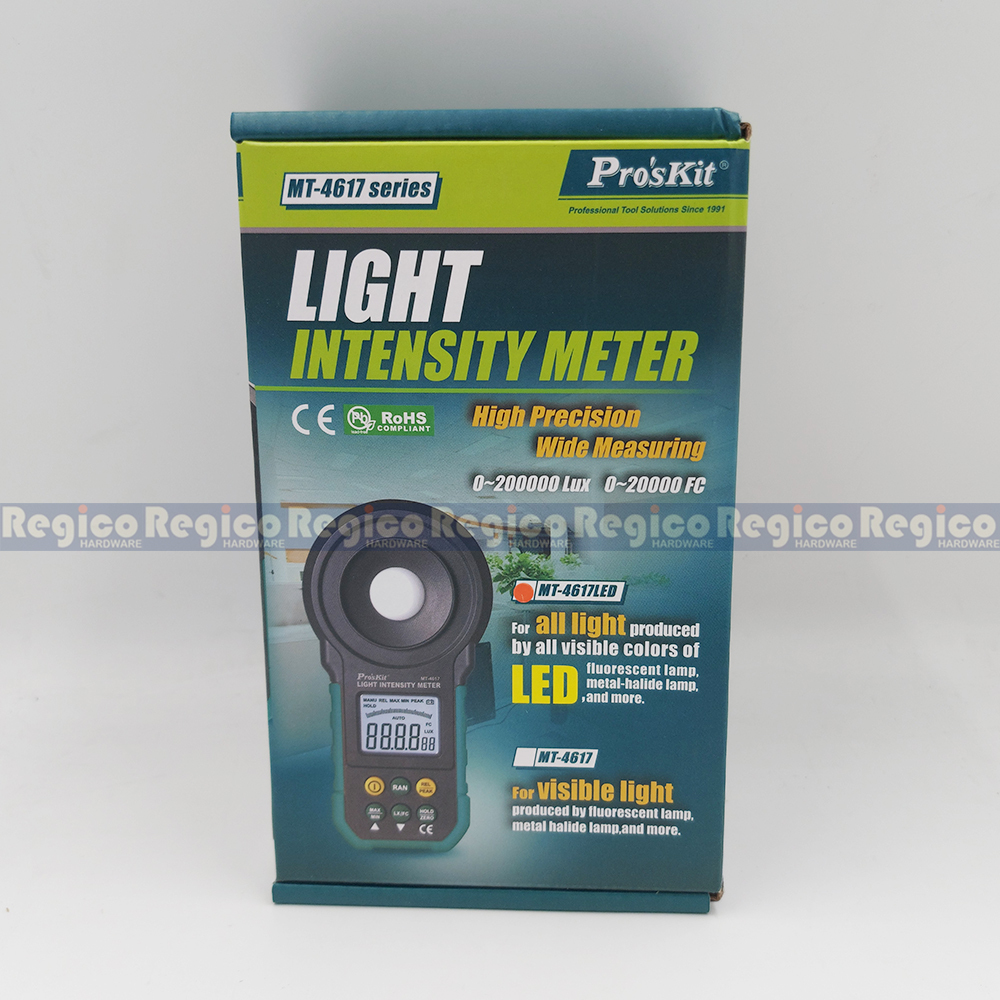 Proskit LED Light Intensity Lux Meter Photometer MT-4617LED Regico ...