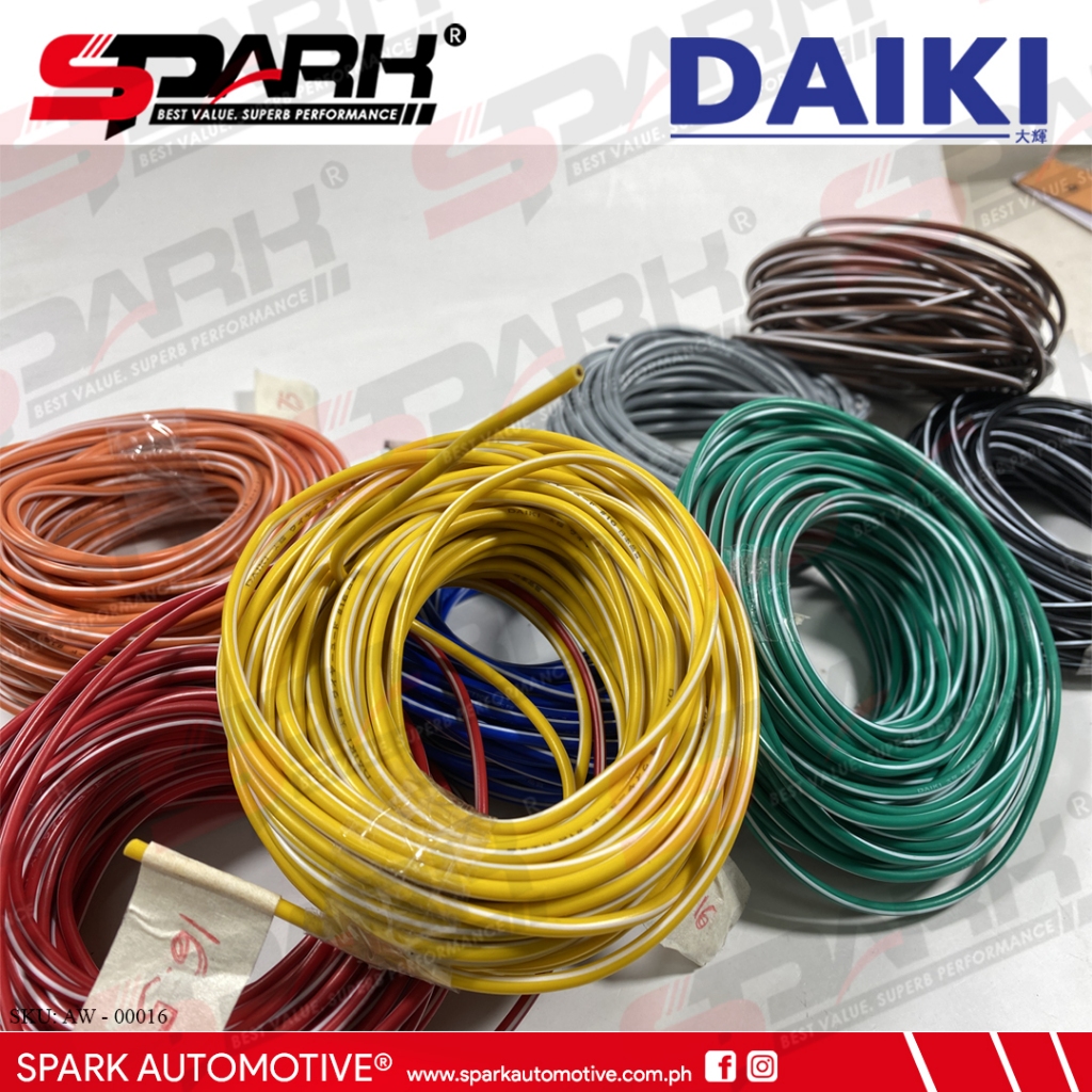 AWG #16 DAIKI Japan Standard Automotive Wire Auto Wire Heavy Duty Gauge ...
