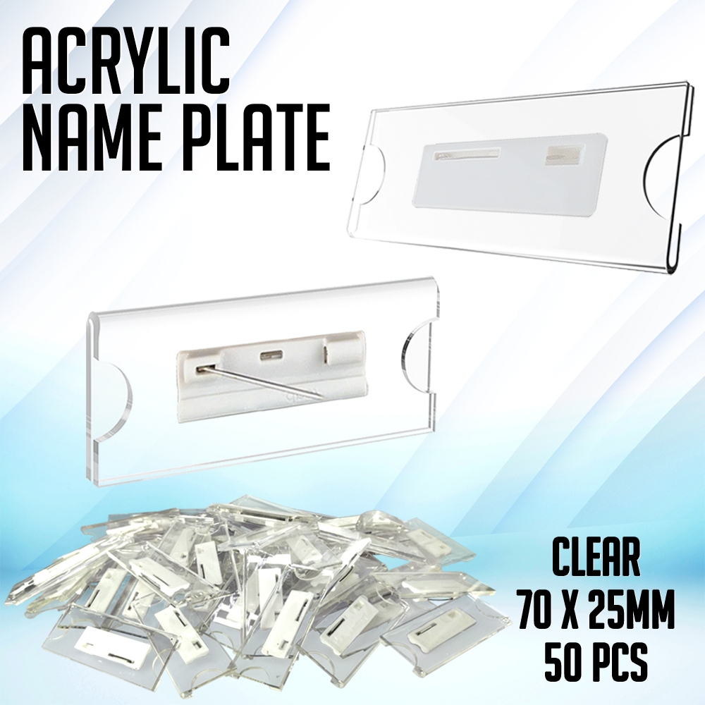 Insertable BLANK Acrylic NAMEPLATE (70×25mm) | Shopee Philippines