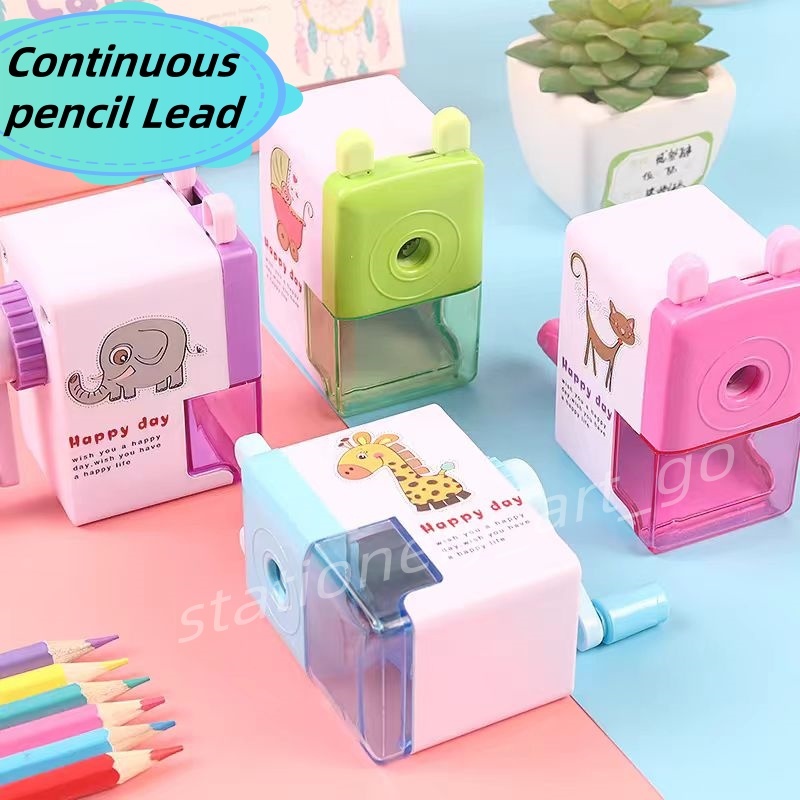 Cartoon Animal Pencil Sharpener Manual Mechanical Pencil Sharpener Hand ...