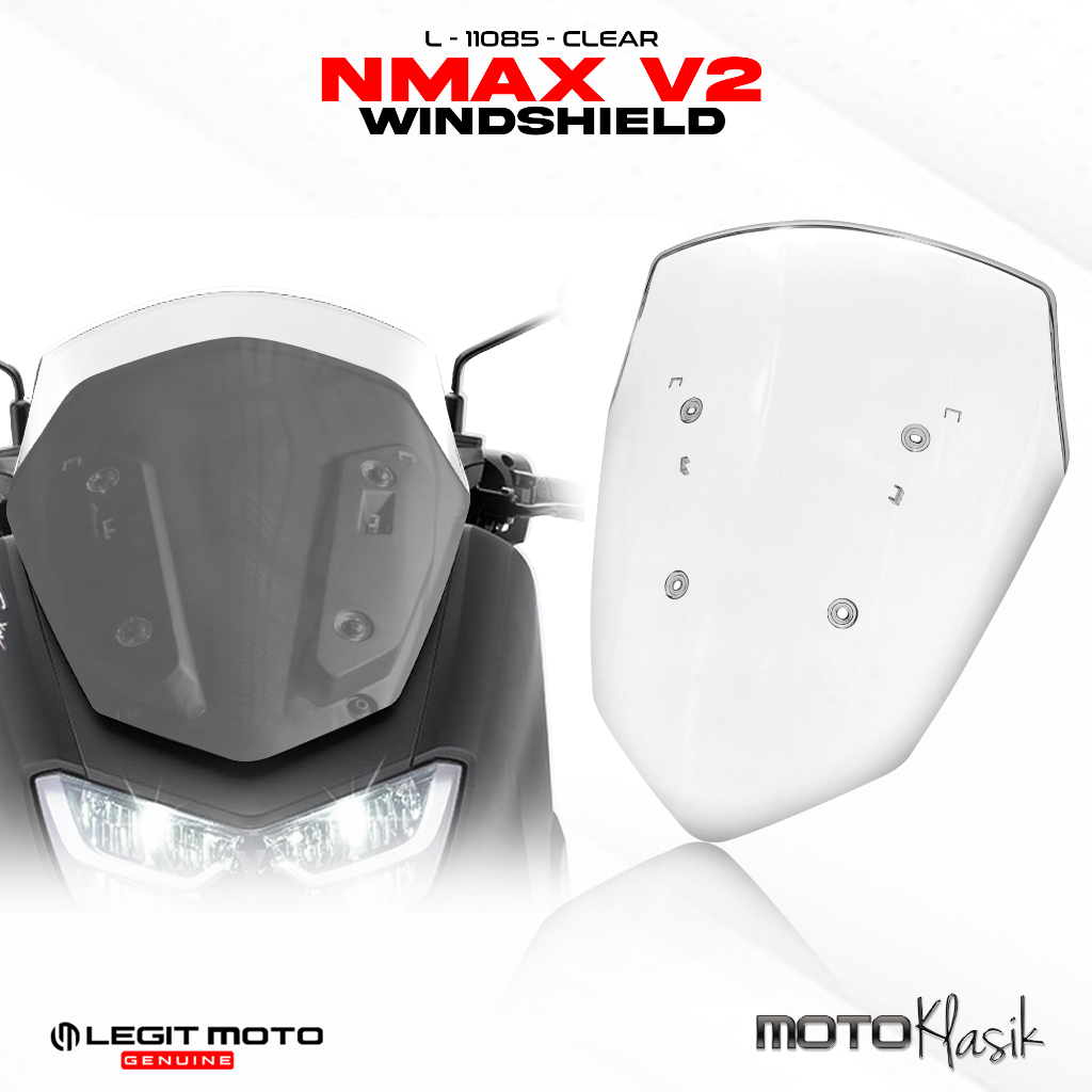 LEGITMOTO NMAX V2 VISOR WINDSHIELD CLEAR LENS L-11085 WIND DEFLECTOR ...