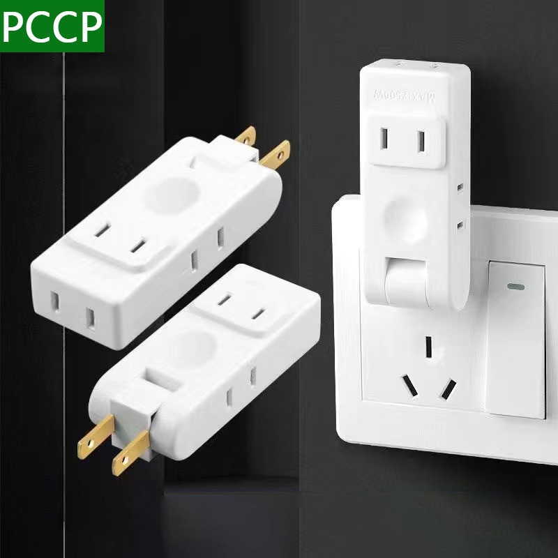 Household 180 degree rotating 2-pin plug one to four socket converter 4 ...