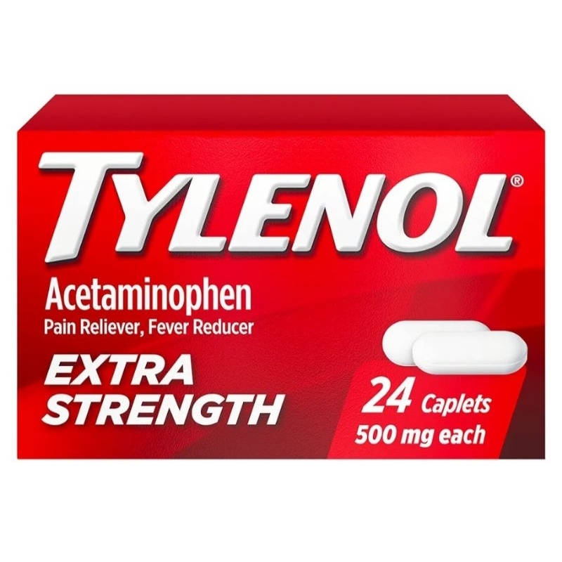 Authentic USA Tylenol Extra Strength Top Pain Reliever,Fever