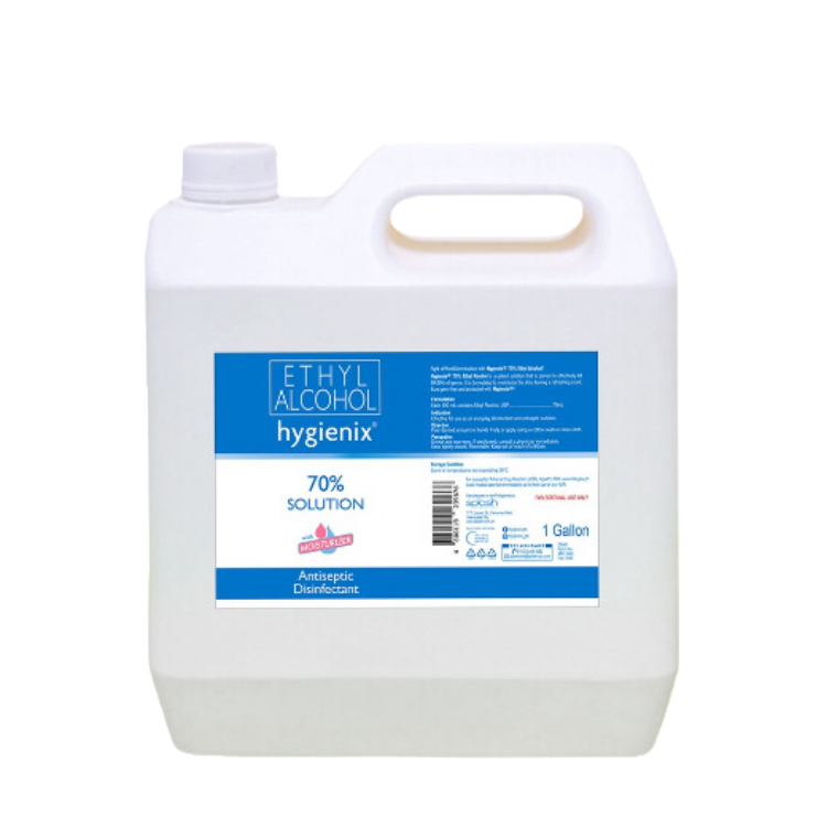 Hygienix 70% Anti-Bacterial Solution Ethyl 1 Gallon | Shopee Philippines