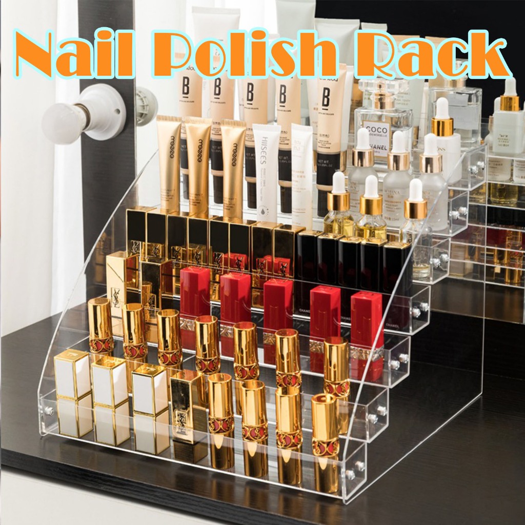 Clear Acrylic Nail Polish Rack Essential Oils Holder Nail Varnish ...