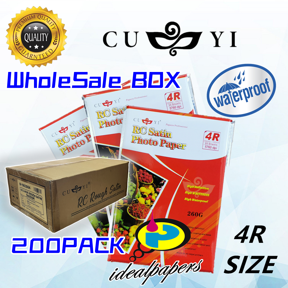 200 pack WholeSale BOX 4R Cuyi brand RC Satin Photo paper 260GSM photo ...