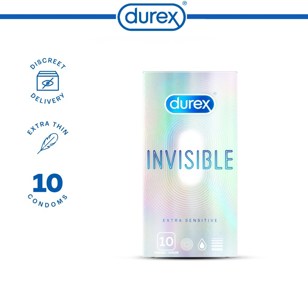 Durex Invisible Extra Thin Extra Sensitive Lubricated Condoms 10s ...