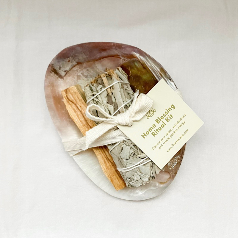 Home Cleansing Ritual Kit with Sage & Palo Santo Smudge Sticks (Energy ...