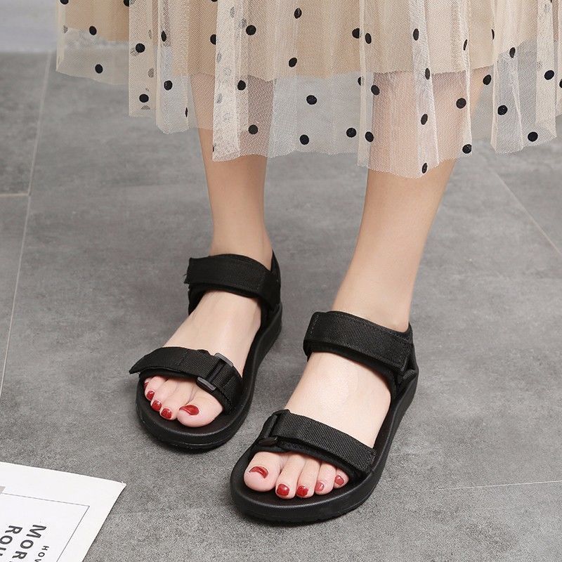 JY. Ladies Korean Pu Made Vintage Flat Sandals No. Ss24 | Shopee ...