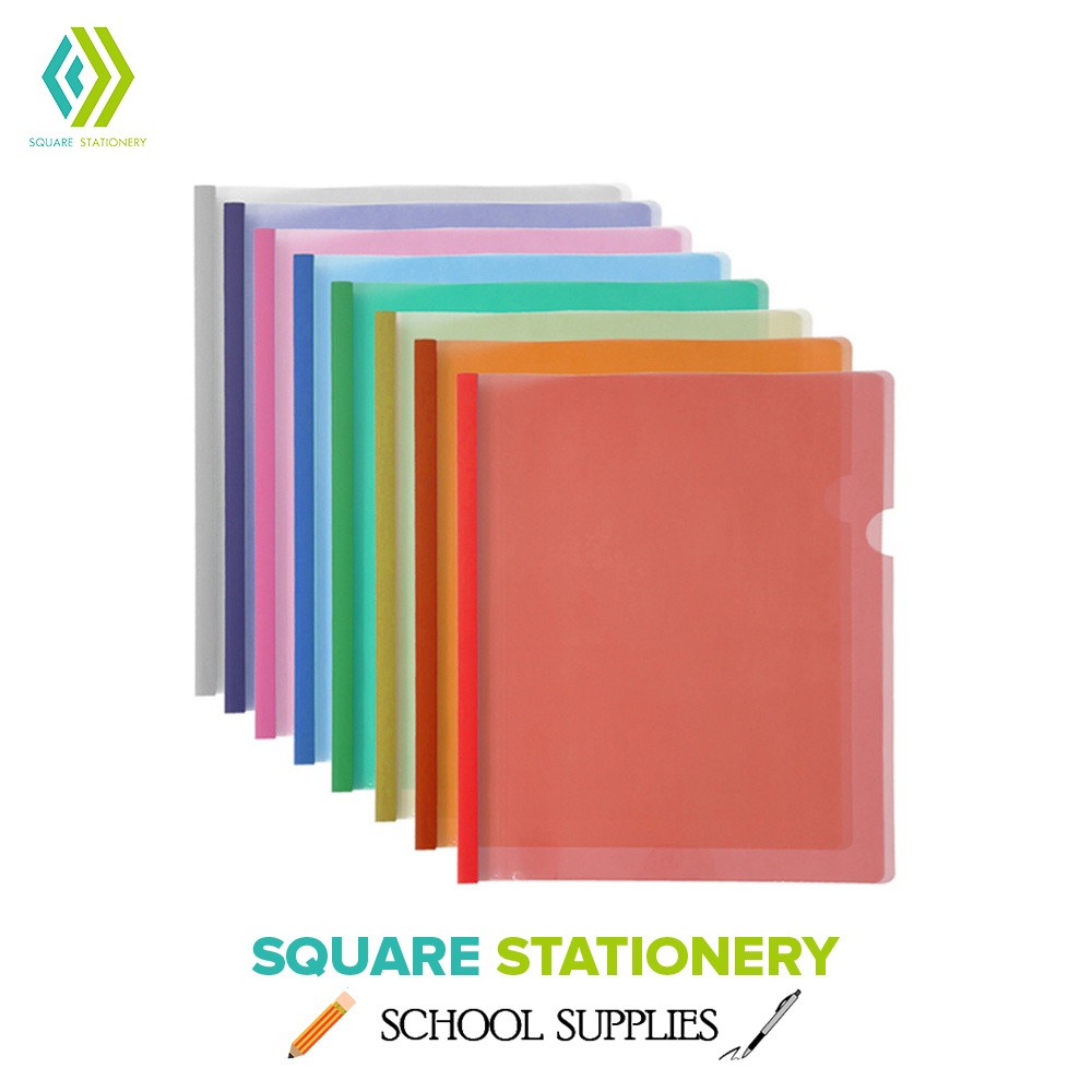 Square Stationery Colored Sliding File Folder Report Resume ...