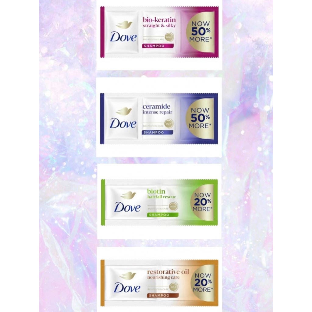 12pcs (1 DOZEN) DOVE SHAMPOO BIO-PROTEIN CARE TRIO PACK SACHET (NEW ...