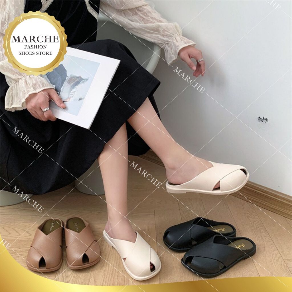 Marche Ornate New Style Closed Toe Lightweight Flat Mules For Women (+1 ...