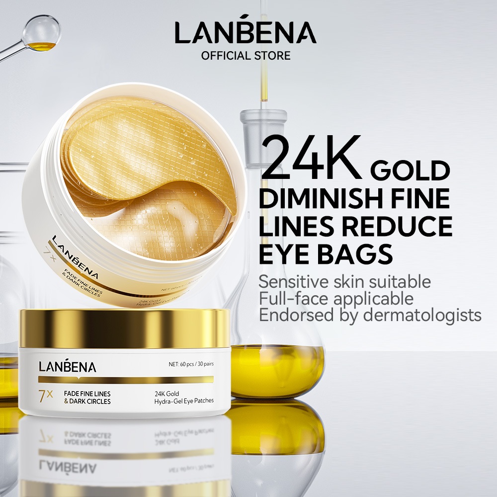 LANBENA Vitamin C Whitening Eye Patches Retinol AntiAging Eye Mask Moisturizing Eye Care 60pcs