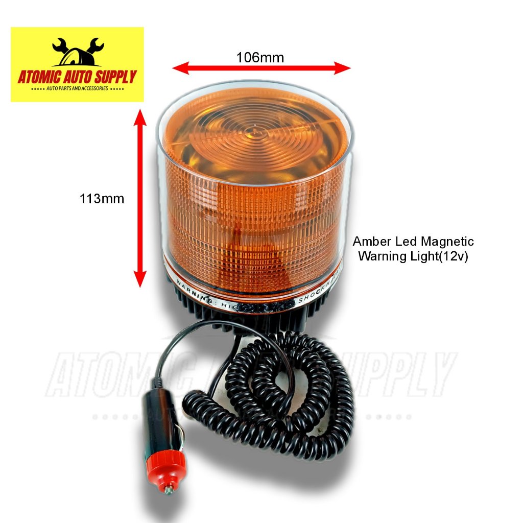 LED MAGNETIC WARNING LIGHT (AMBER) USE FOR FORKLIFT, CAR,TRUCKS AND ...