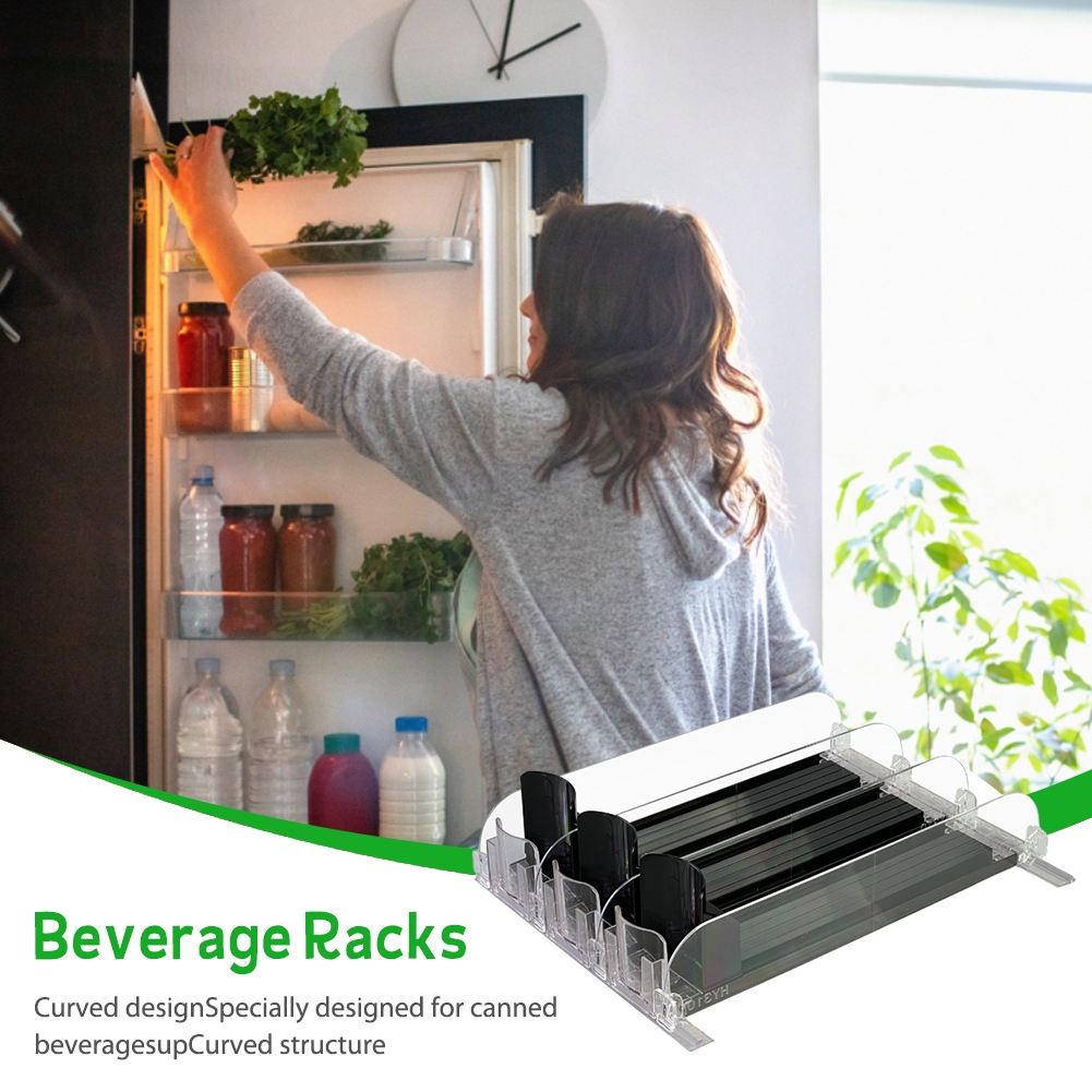Kitchen Refrigerator fridge Drink Storage Rack Storage Dispenser Cola ...
