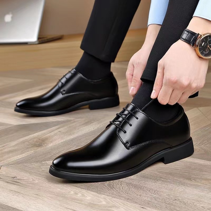Men Leather Shoes Fashion Casual Leather Shoes Men Business Formal Lace Up  Office Shoes For Men