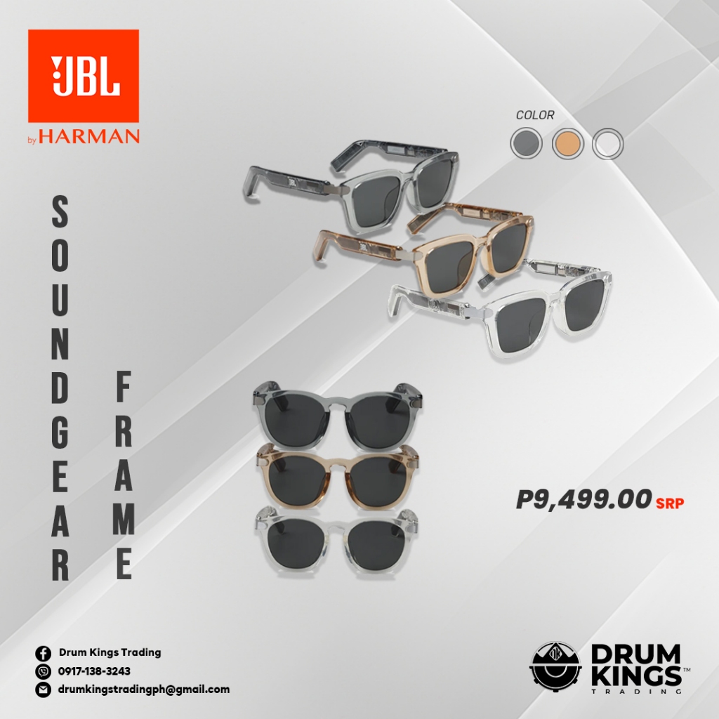 JBL Soundgear Frames Wearable Audio Glasses l Black