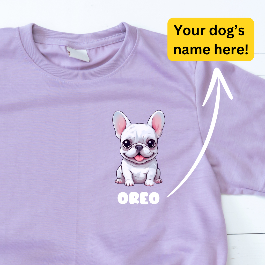 Custom White French Bulldog Mom Shirt Personalized Dog Mom Shirt with