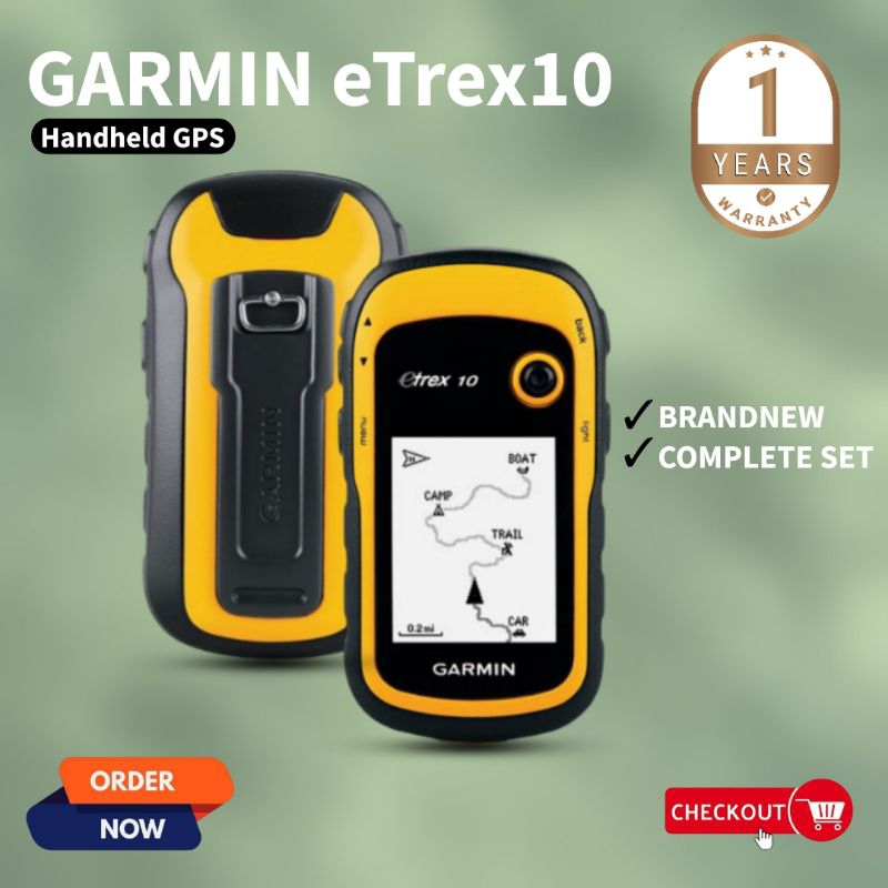 GARMIN eTrex 10 Handheld GPS Navigator Brand New (with 1 year warranty