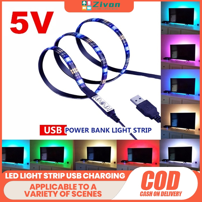 LED RGB Strip Light Color Changing Strip Lights 5V USB Bedroom ...