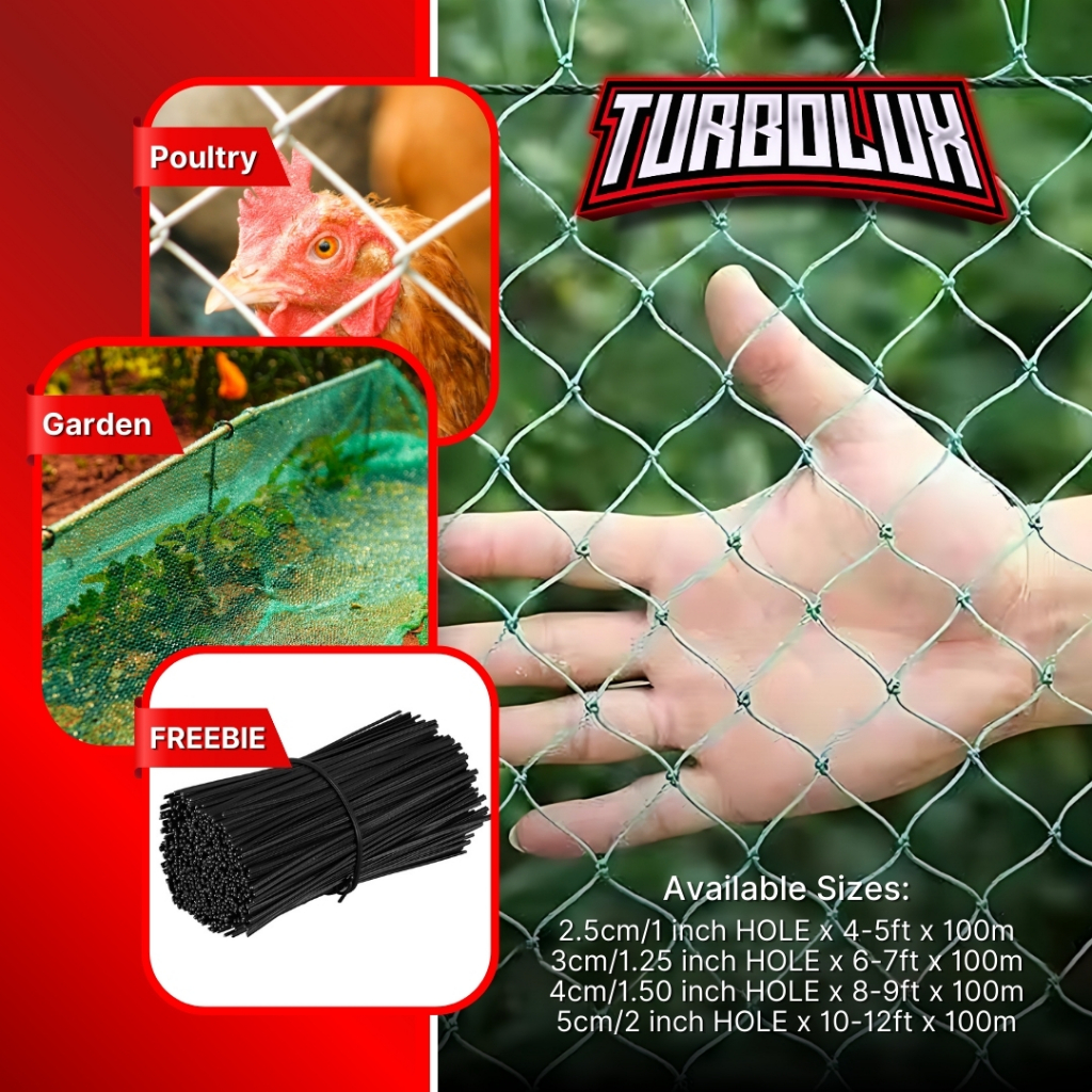 Turbolux Range Net 1inch/1.25inch/1.5inch/2inch x 100m with FREE 200m ...