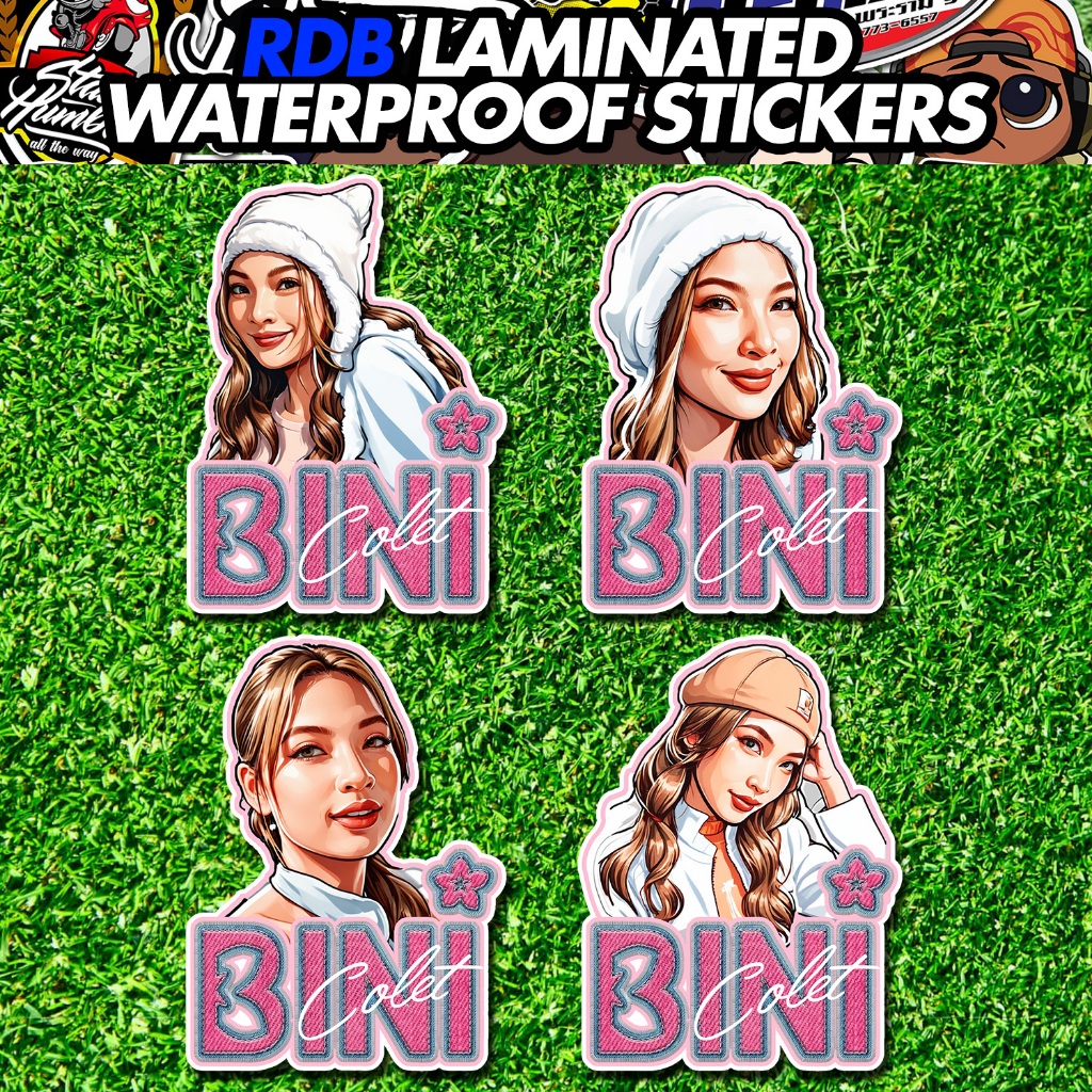 4PCS BINI STICKERS COMPLETE MEMBERS WATERPROOF LAMINATED FOR LAPTOP ...