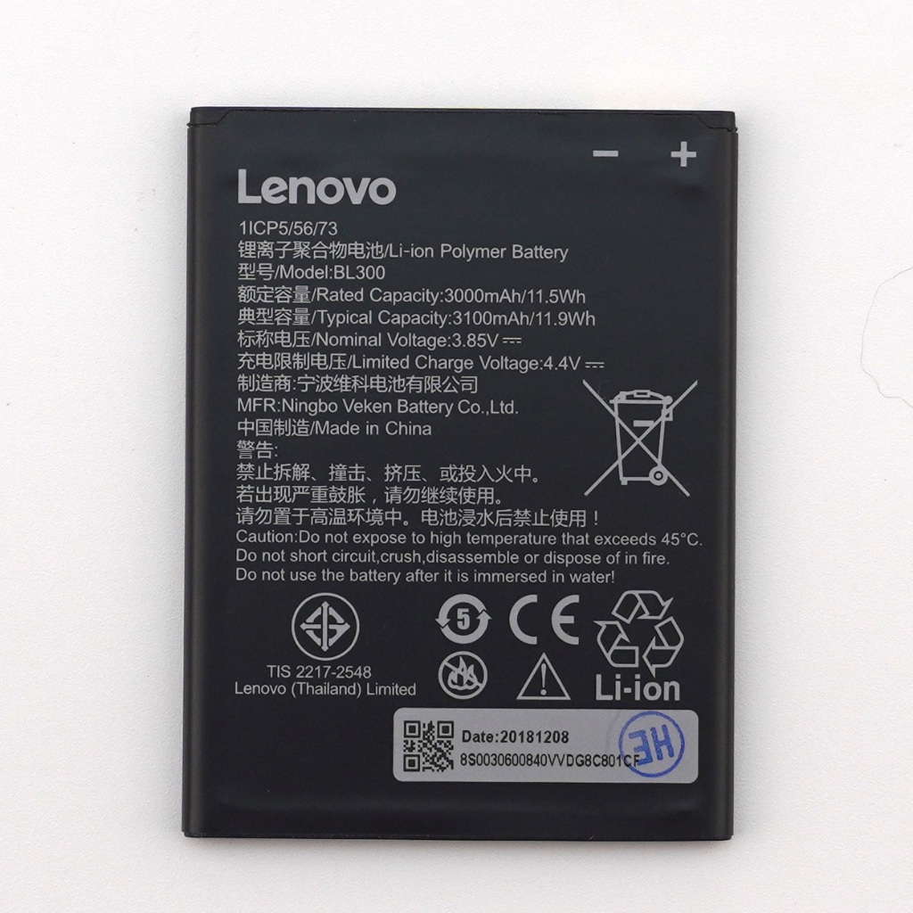 B Battery 3100Mah/11.9Wh For Lenovo Bl300 L18082 Mobile Phone Batteries ...