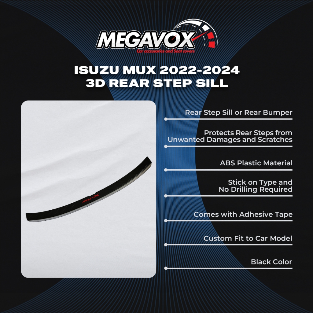 Isuzu Mux 2022-2024 3D Rear Step Sill | Shopee Philippines