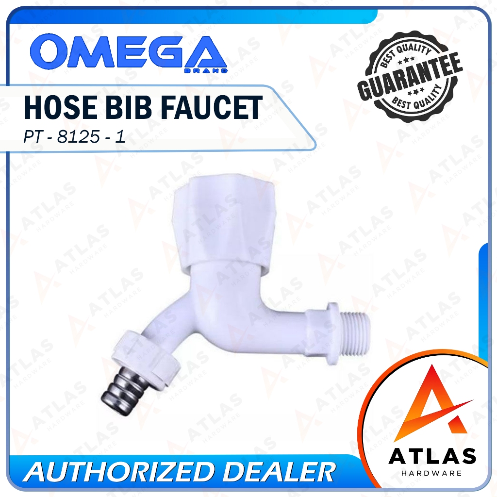 Omega Plastic Tap Faucet Ball Type with Hose Bib 1/2 in x 4 in, PT81251 ATLAS Shopee Philippines