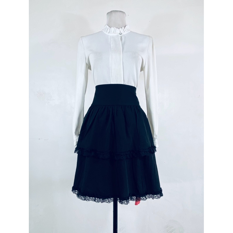 Black ruffle skirt 4 inch best sale