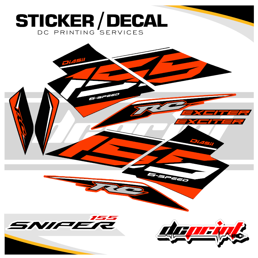 Sniper 155 Stock Decal RC Design | Shopee Philippines