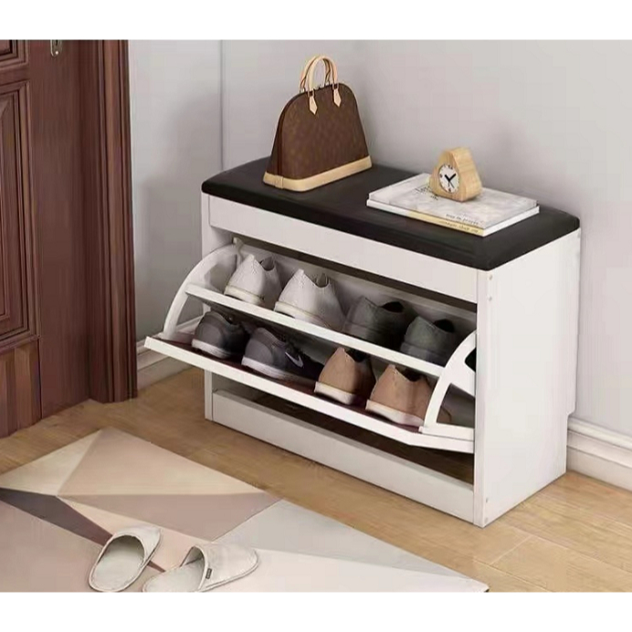 Shoe Cabinet Storage Bench Organizer Wooden Shoe Rack Shoe Cabinet - Main Image