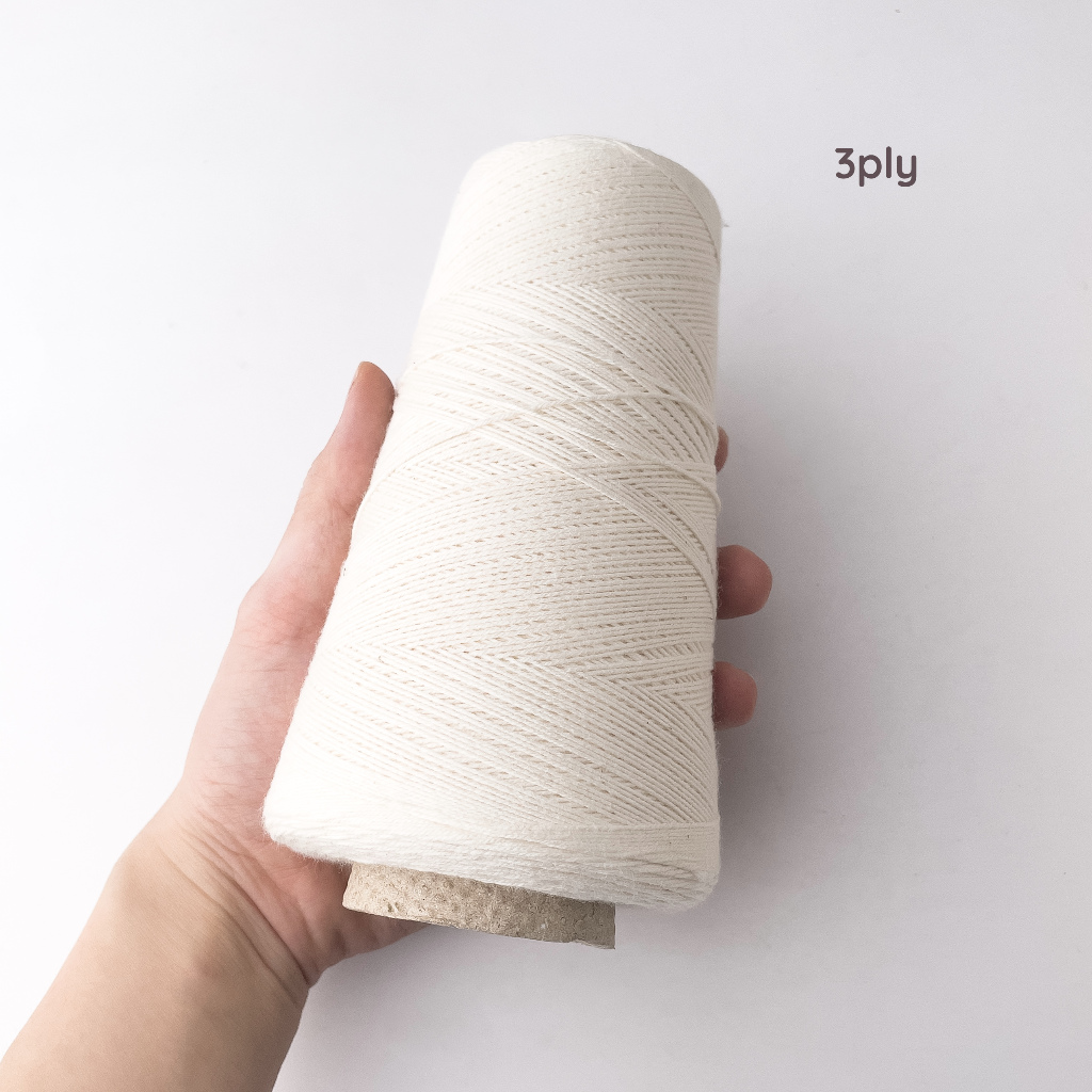 Monaco Crochet Cotton Polyester Natural Undyed Yarn Thread Twine 3ply ...
