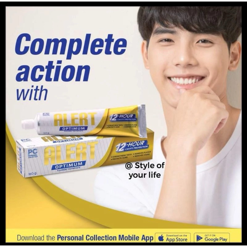 ALERT OPTIMUM ANTIBACTERIAL FLUORIDE TOOTHPASTE 160g | Shopee Philippines