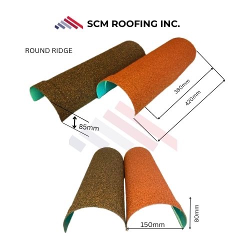 Angle Ridge and Round Ridge Stone Coated Metal Ridge Roll | Shopee ...
